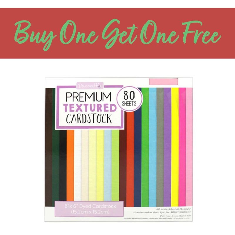 2 FOR 1 OFFER- Dovecraft 6x6 Textured Cardstock (DCPAP074)