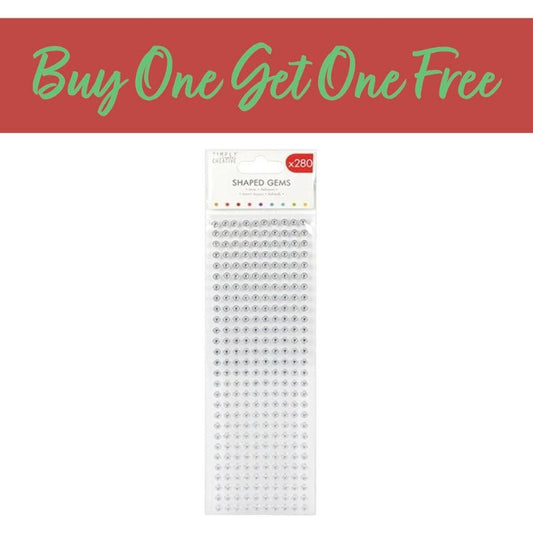 2 FOR 1 OFFER - Simply Creative Flower Gems - Clear (SCDOT084)