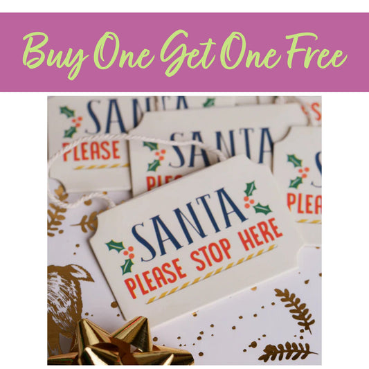 2 FOR 1 OFFER - Naughty or Nice Hanging Sentiments (DCTOP209X21)