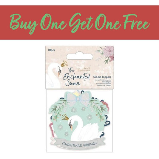 2 FOR 1 OFFER - Die-cut Toppers (10pcs) - The Enchanted Swan (PMA 157290)