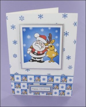 Santa & Reindeer card