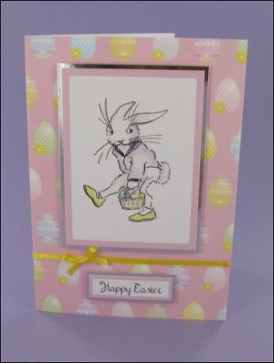 Easter Bunny Digital stamp card