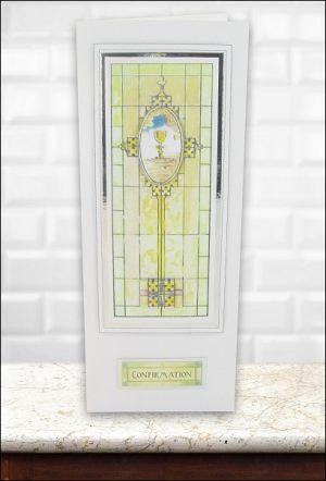 Stained Glass Chalice Confirmation card
