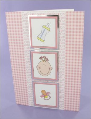 Baby 3 motif card