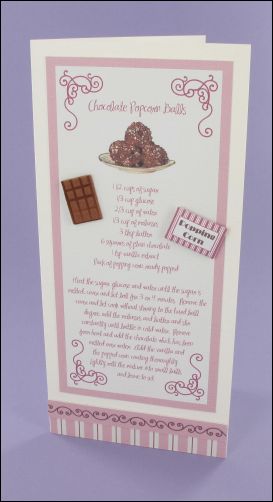 Chocolate Popcorn Balls card